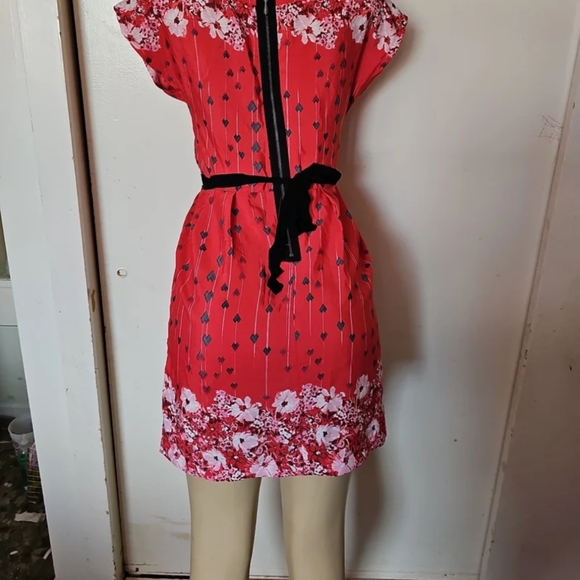 BeBop Red and Black Floral Mini Dress - Picture 5 of 6